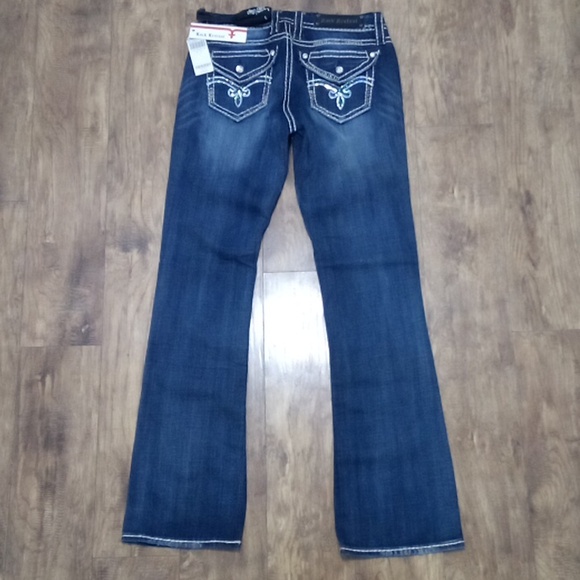 Rock Revival Women's Jeans 27 Easy Boot Embellished Shimmer Luna NWT DEFECT - Picture 7 of 10